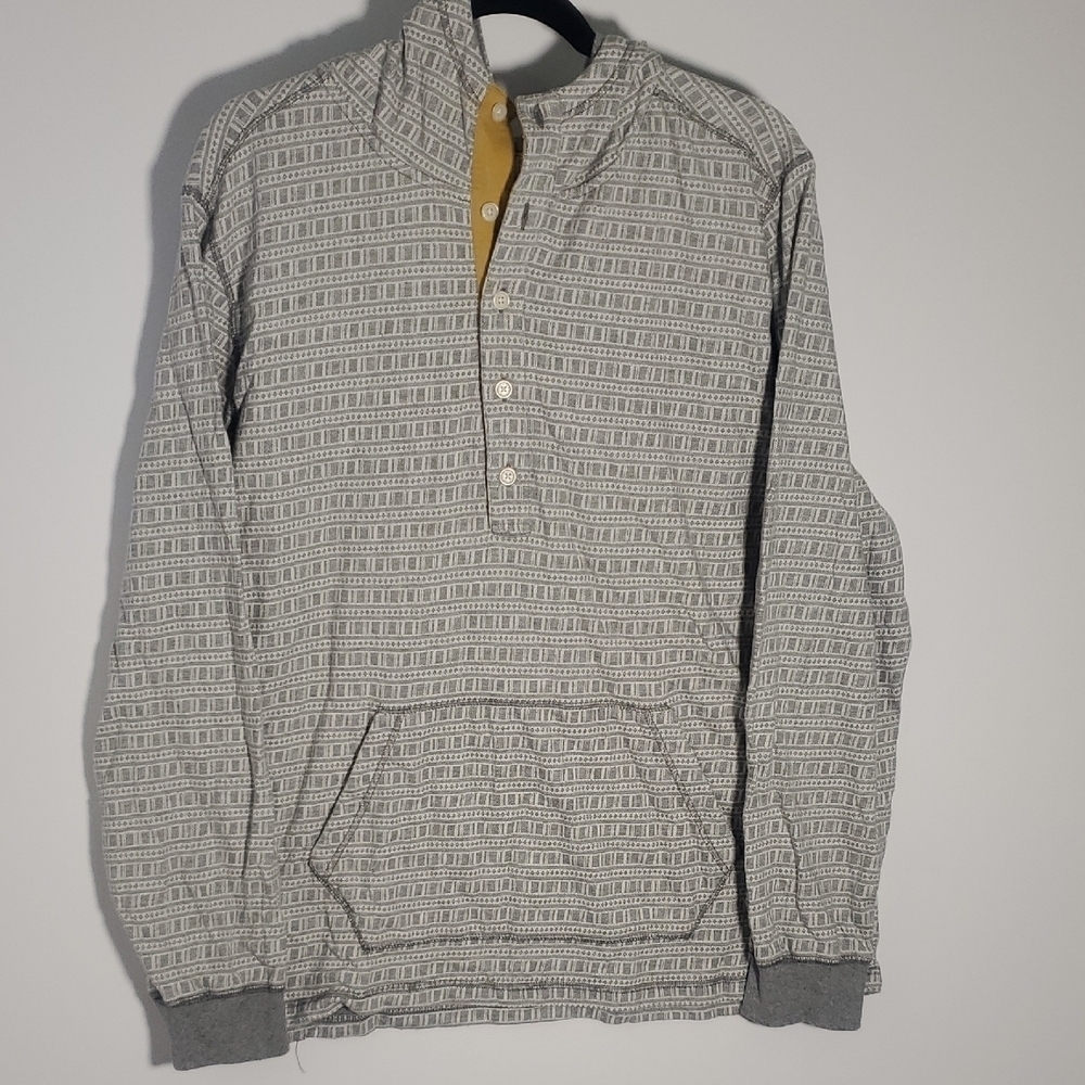 Carbon 2 Cobalt Mens Size L Hoodie Sweatshirt Gray Cotton Pullover